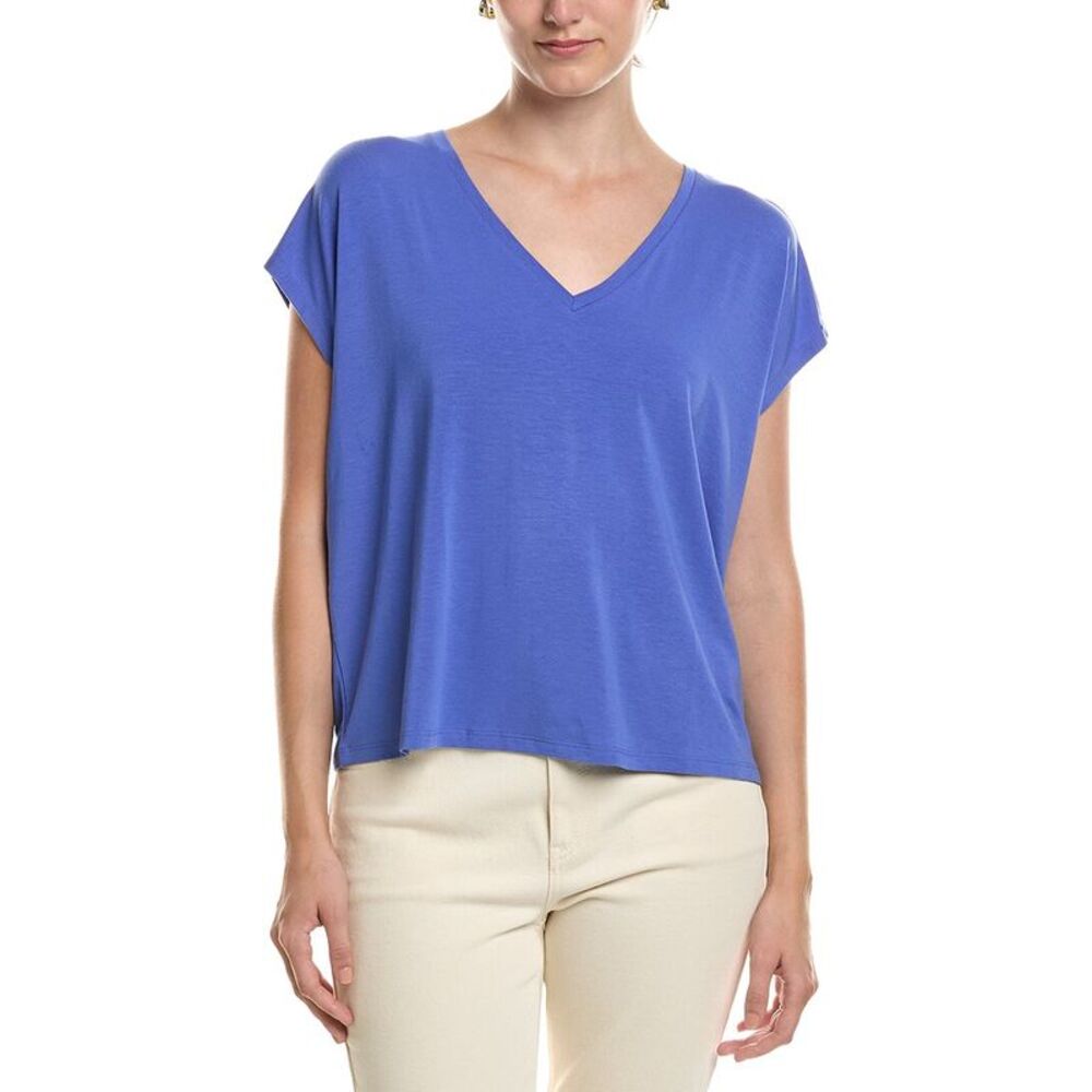 Eileen Fisher Womens  V-Neck Square Top